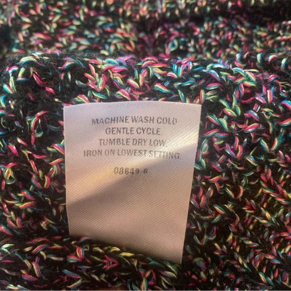 Grunge Sleaze Allen Schwartz Raglan Marled Large Sweater Zipper accent back - Picture 14 of 14